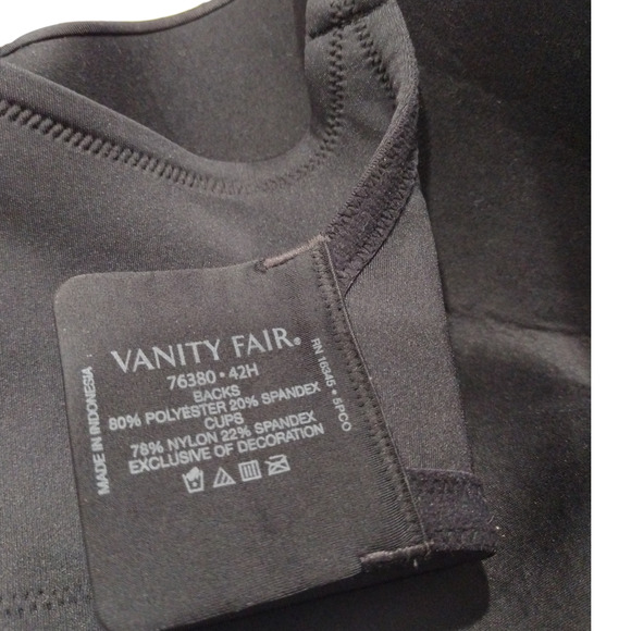 VANITY FAIR Beauty Back Back Smoother Full-Figure Bra Size 42H - Picture 3 of 5